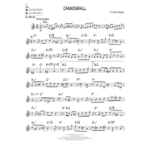 Hal Leonard Jazz Play-Along Cannonball