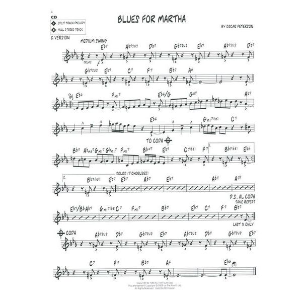 Hal Leonard Jazz-Play-Along Oscar Peterson