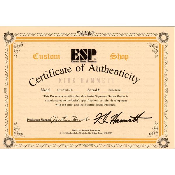 ESP KH-2 Vintage Distressed Black