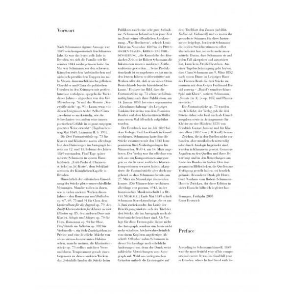 Henle Verlag Schumann Fantasiestücke Cl