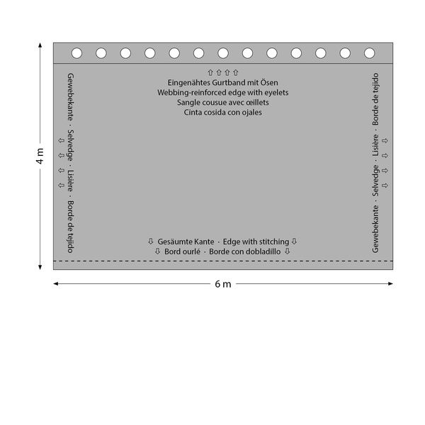 Stairville Curtain 160g/m 6.0x4.0m Bk