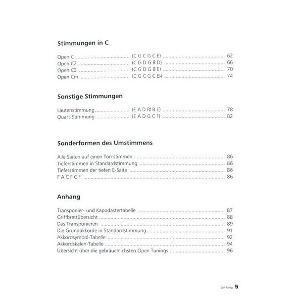 Voggenreiter Open Tunings