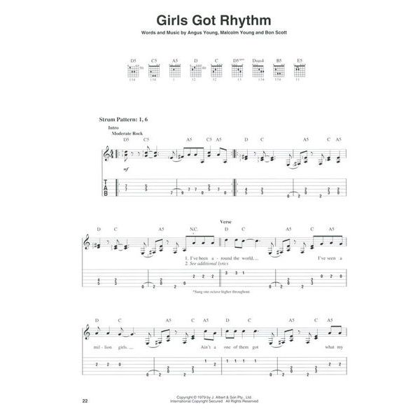 Hal Leonard AC/DC Easy Guitar Riffs