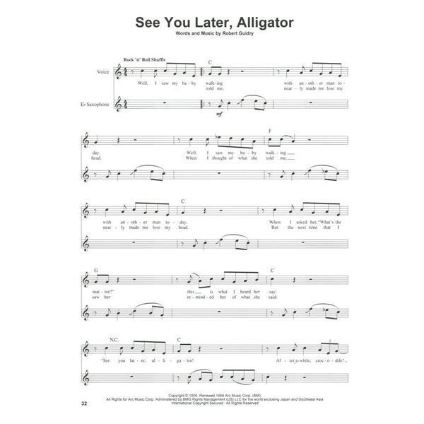 Hal Leonard Sax Play-Along Rock 'n' Roll