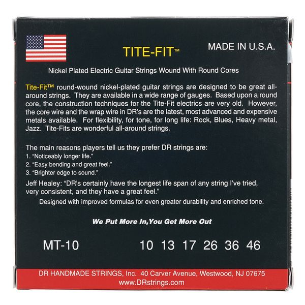 DR Strings Tite-Fit MT-10
