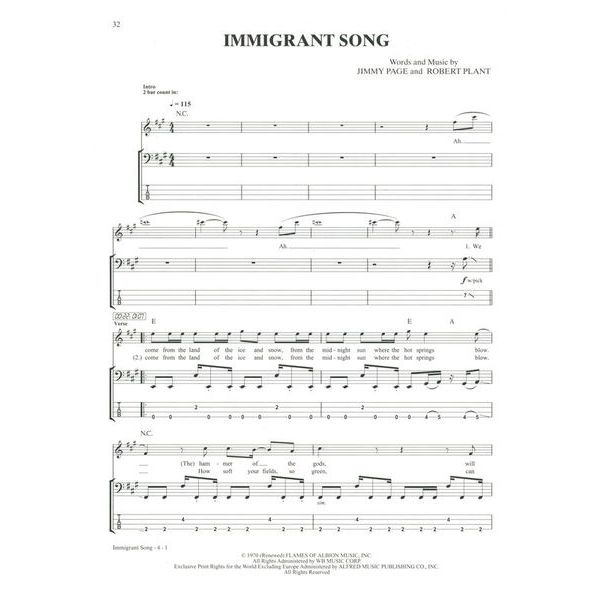 Alfred Music Publishing Led Zeppelin Bass Play-Along 1