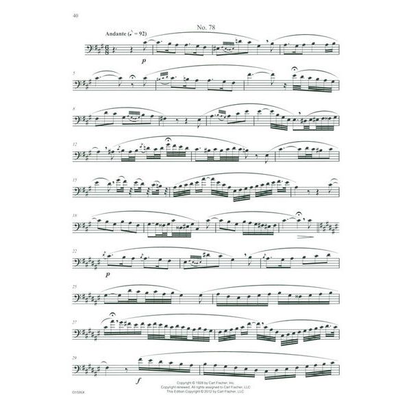 Carl Fischer Melodious Etudes for Tromb. 2