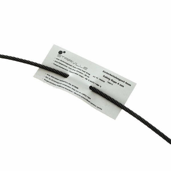 Stairville Safety Set 120cm/4mm Bk 10pcs