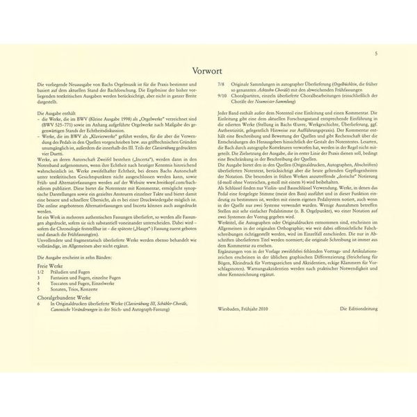 Breitkopf & Hrtel Bach Smtliche Orgelwerke 1