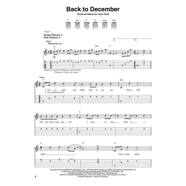 Hal Leonard Taylor Swift Easy Guitar