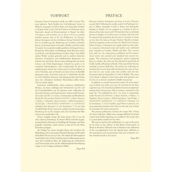 Brenreiter Geminiani Sonate e-moll Oboe