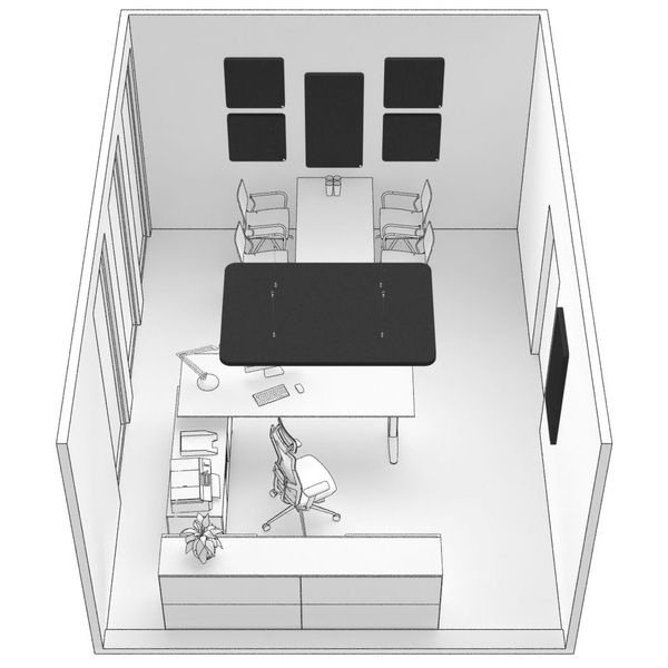 t.akustik Office Set Single BK