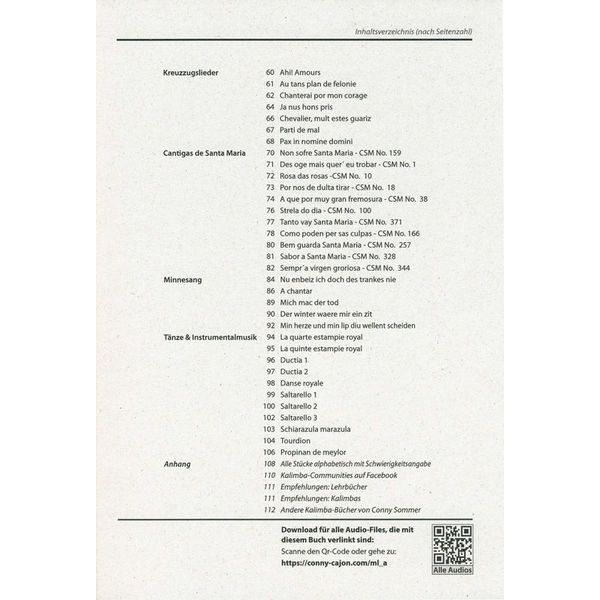 Conny Sommer Mittelalter Lieder Kalimba