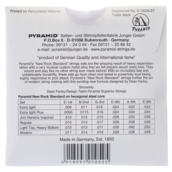 Pyramid NRS1052 Light Top Heavy Bottom