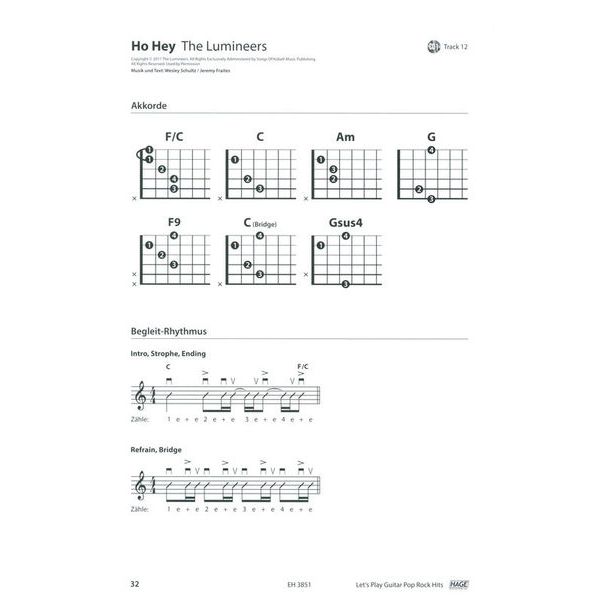 Hage Musikverlag Let's Play Guitar Pop Rock Hit