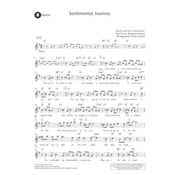 Schott Swing Standards T-Sax