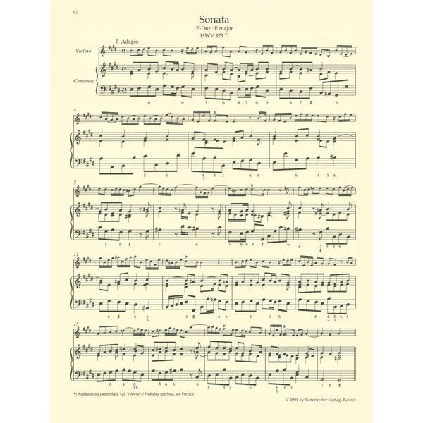 Brenreiter Hndel Smtliche Werke