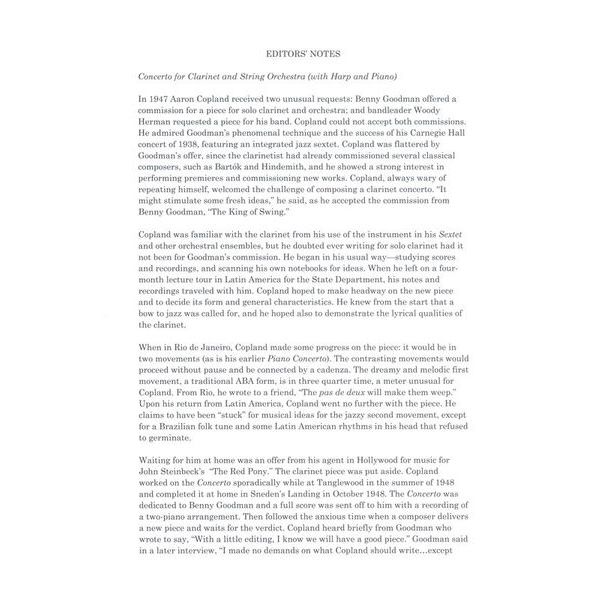 Boosey & Hawkes Copland Concerto Clarinet