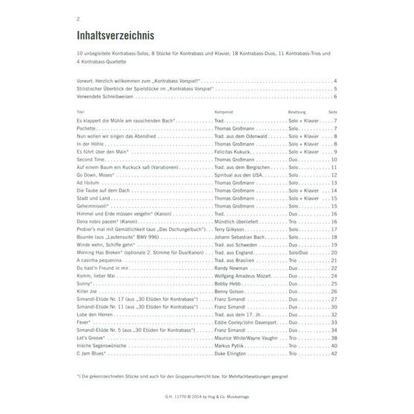 Edition Hug Double Bass-Vorspiel