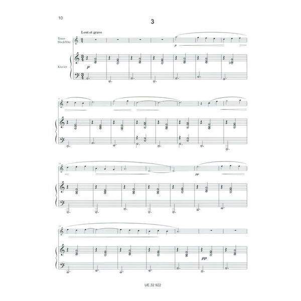 Universal Edition Satie 3 Gymnopédies Recorder