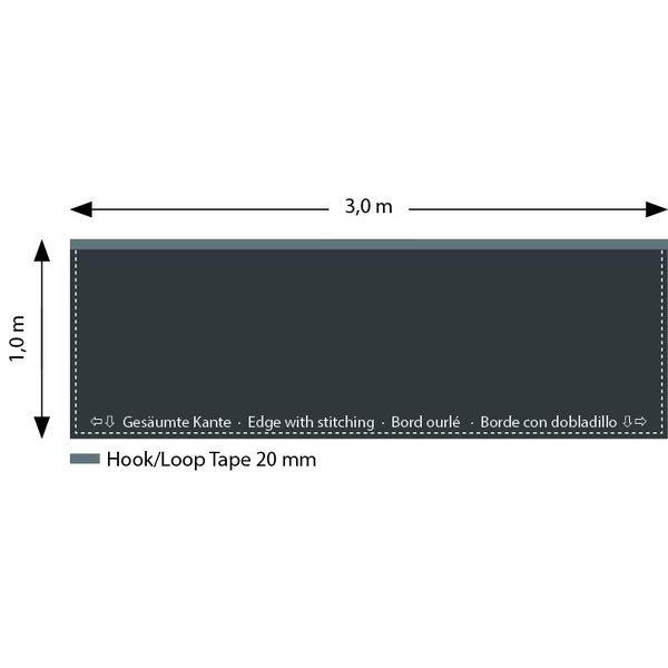 Stairville Skirt 160g/m 3.0x1.0m Bk