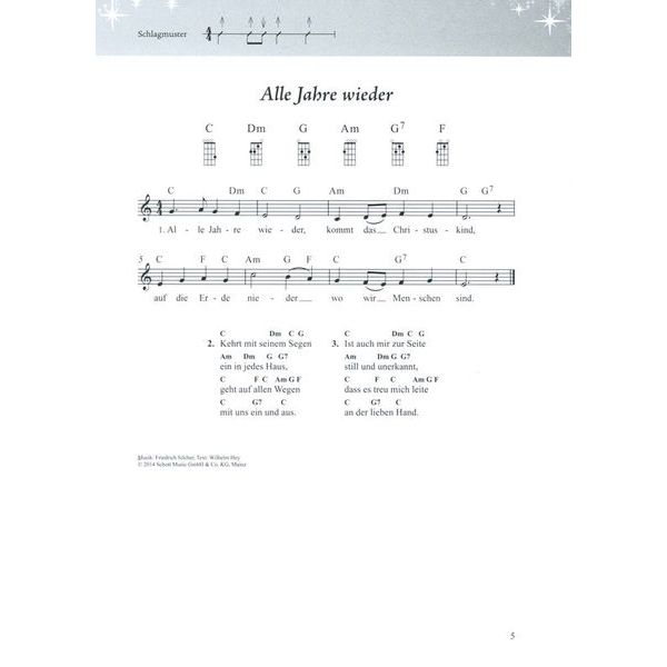 Schott Weihnachtsliederbuch Ukulele