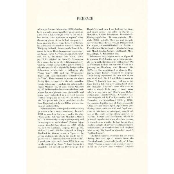 Henle Verlag Schumann Streichquartette