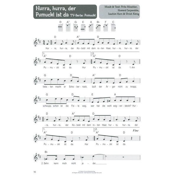 Bosworth 100 Kinderlieder Ukulele 2