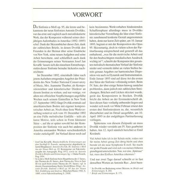 Edition Eulenburg Dvorak Sinfonie Nr. 9 e-Moll