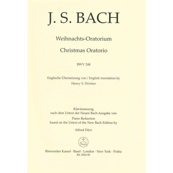 Brenreiter Bach Weihnachts-Oratorium
