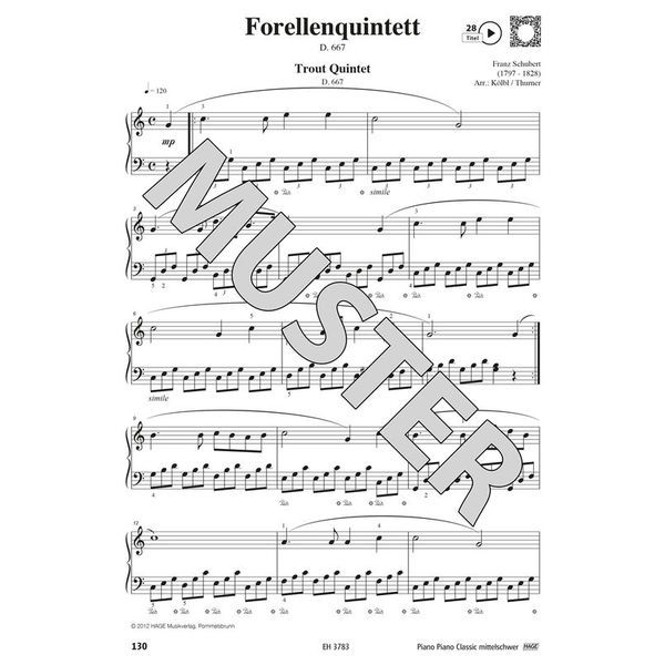 Hage Musikverlag Piano Classic Intermediate