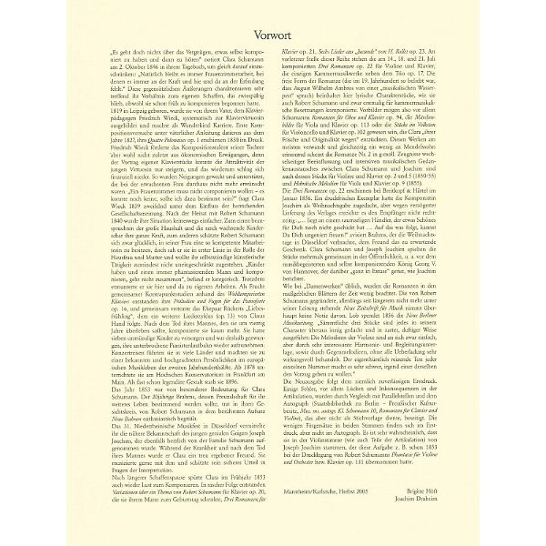 Breitkopf & Hrtel Cl. Schumann Romanzen Violin