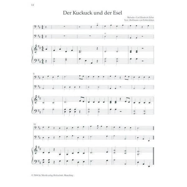 Holzschuh Verlag Kinderlieder Violoncello