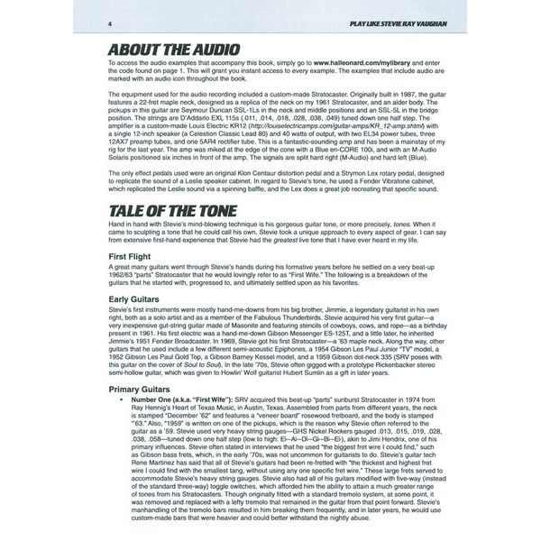 Hal Leonard Play Like Stevie Ray Vaughan