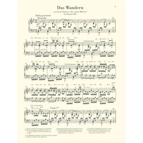 Henle Verlag Liszt Das Wandern Piano