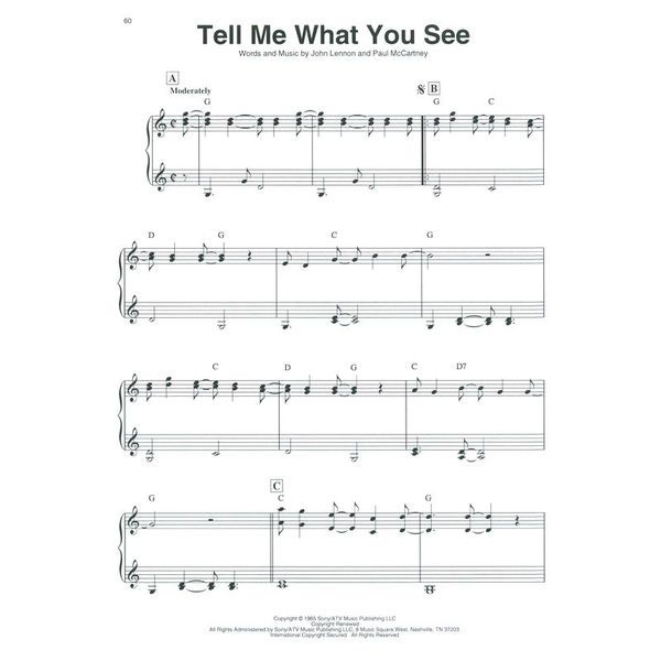 Hal Leonard The Beatles For Folk Harp