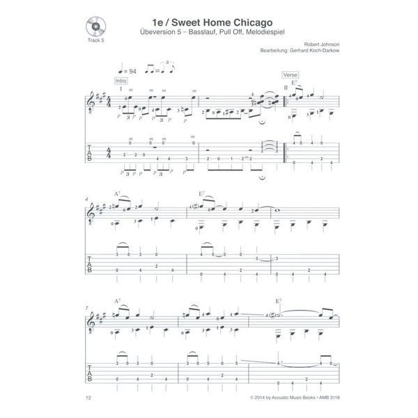 Acoustic Music Books Sweet Home Chicago