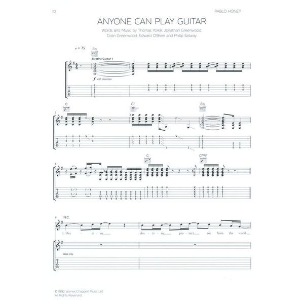 Faber Music Radiohead Guitar Songbook