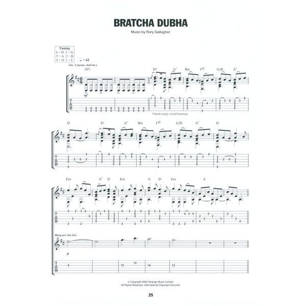 Wise Publications Rory Gallagher Acoustic