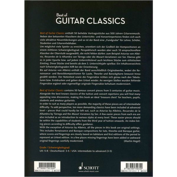 Schott Best Of Guitar Classics