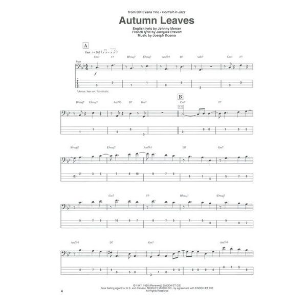 Hal Leonard Jazz Bass Classics