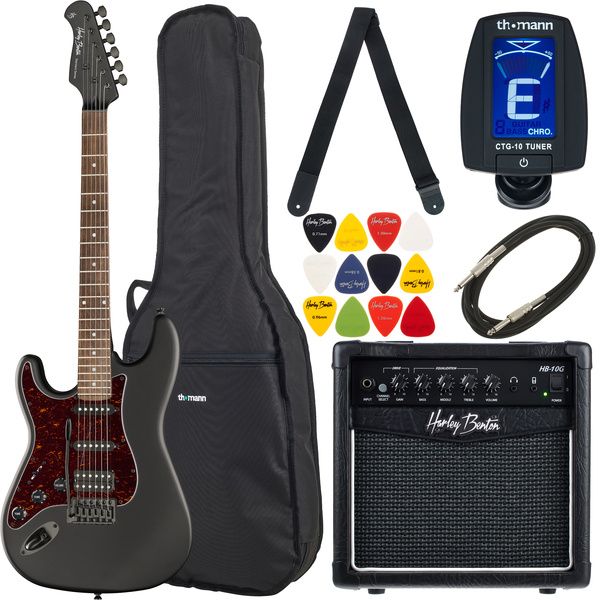 Harley Benton ST-20HSS LH SBK Bundle