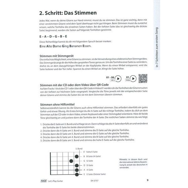 Hage Musikverlag Let's Play Guitar 1