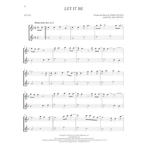 Hal Leonard The Beatles For Two Flutes