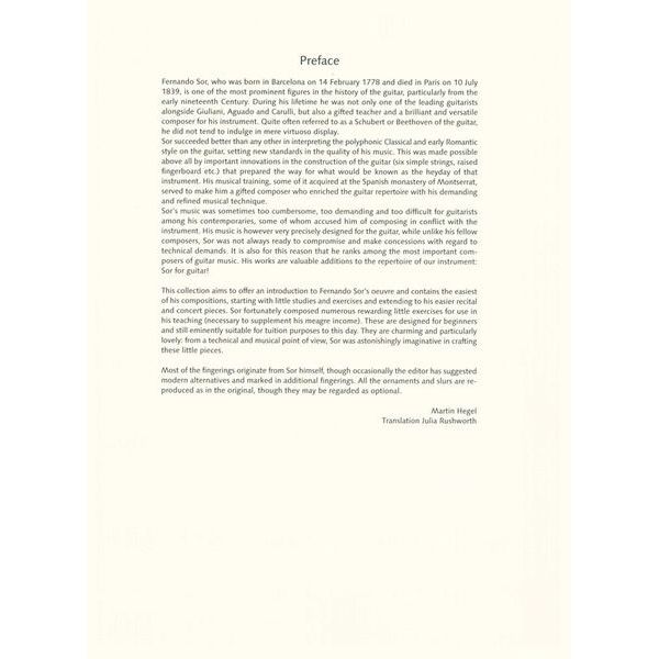 Schott Sor For Guitar