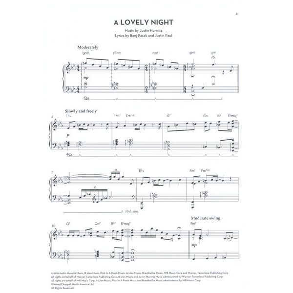 Faber Music La La Land Piano Solo