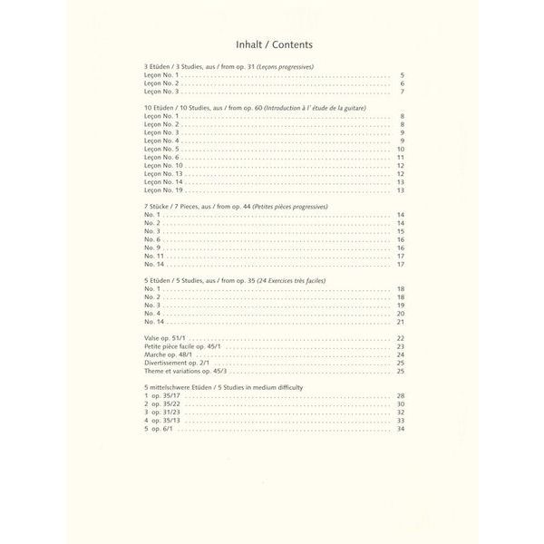 Schott Sor For Guitar