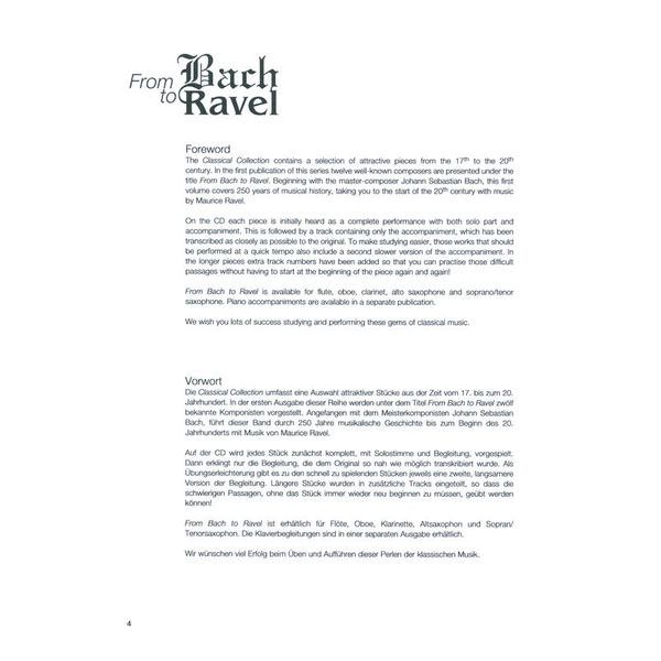 Fentone Music From Bach To Ravel T-Sax