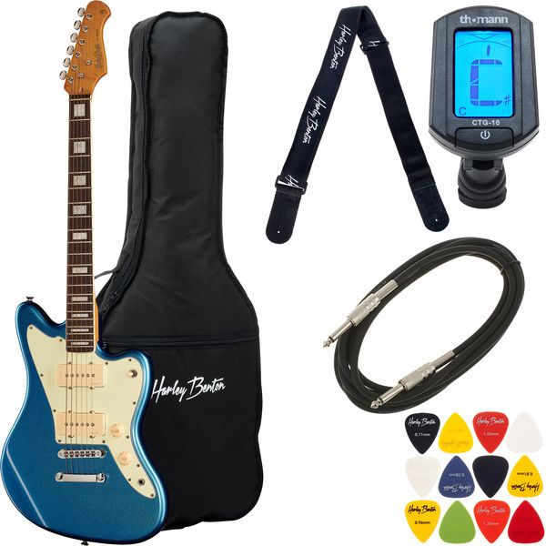 Harley Benton JA-60CC Lake Placid Blu Bundle