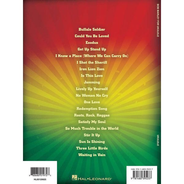 Hal Leonard Bob Marley For Ukulele